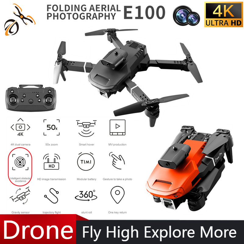 Drone Camera 4K - Mini Drone E100 à quatre côtés