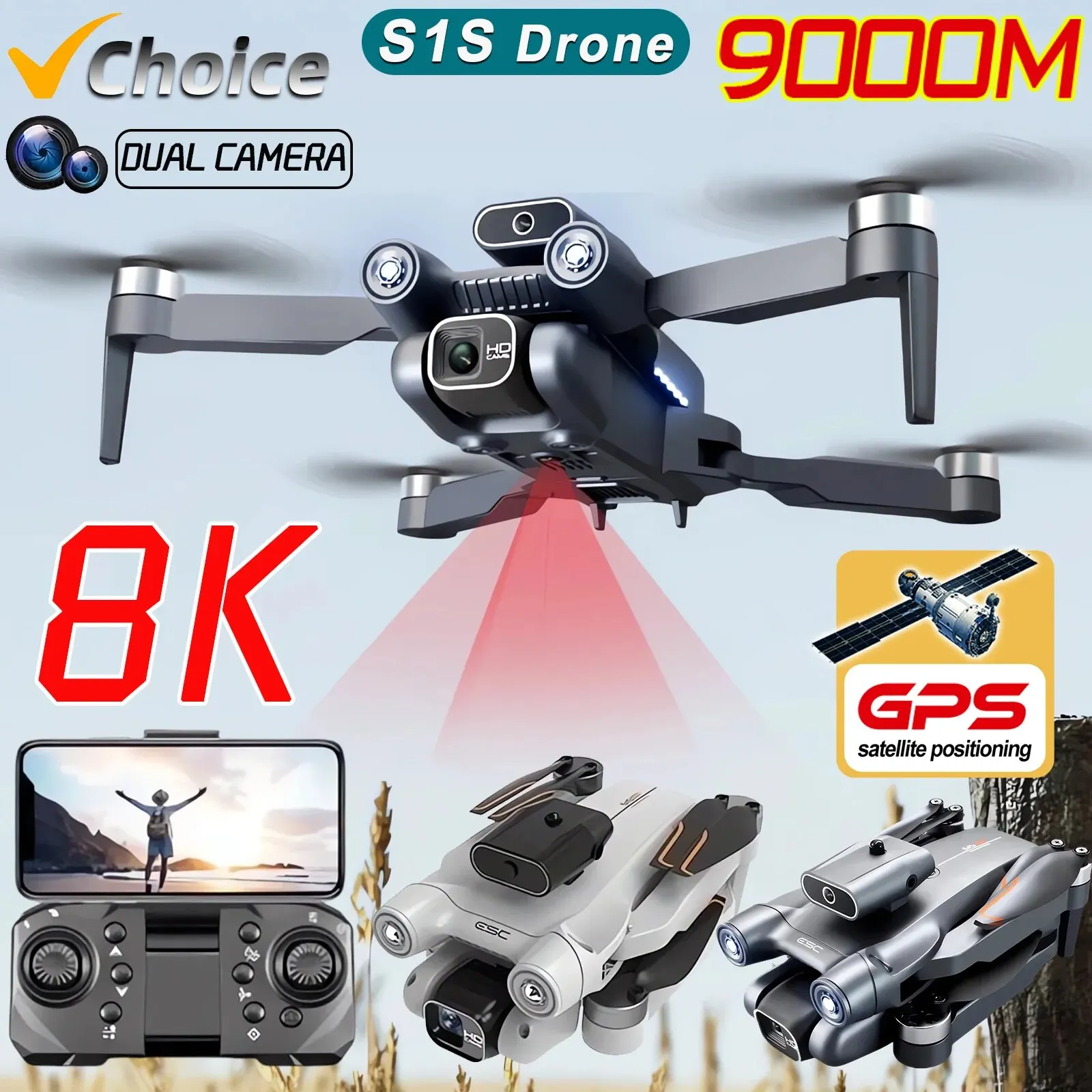 S1S 5G GPS Drone Caméra 8K, Mo - Drone Camera 4K avis et prix